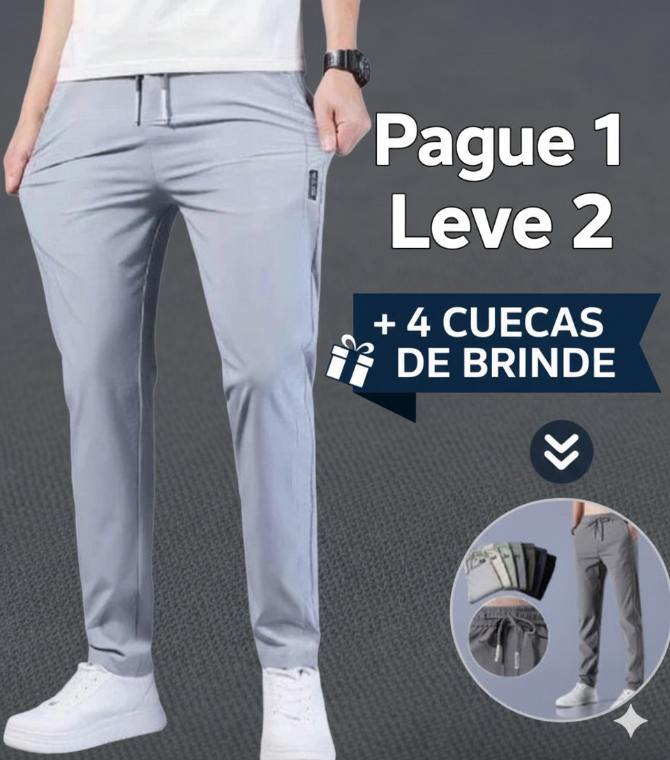 PAGUE 1 LEVE 2 - Calça Flex Confort Premium + 4 CUECAS DE BRINDE! 🔥